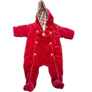 Vintage Red Velvet Ralph Lauren 6 mos Winter Suit
